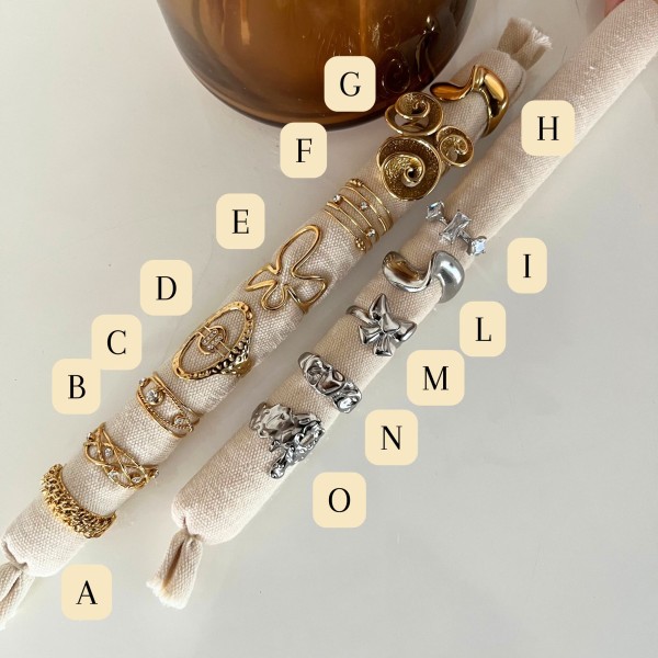 mix anelli silver e gold